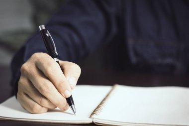 metin için defter ve kopya yer bellek yazma adam
