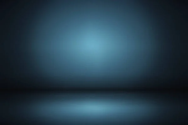 Escuro Macio Azul Abstrato Parede Estúdio Quarto Gradiente Fundo Pode — Fotografia de Stock