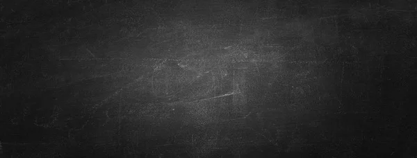 Horizontal black board or chalkboard wall texture background