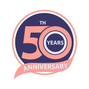 50 inci yıldönümü kutlamaları işareti ve logosu 