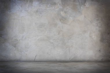 koyu siyah ve gri studio Oda afiş ve boş çimento ve beton arka plan  