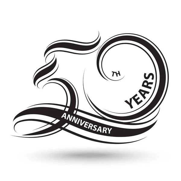 Sinal Aniversário Anos Preto Logotipo Para Símbolo Celebração — Fotografia de Stock