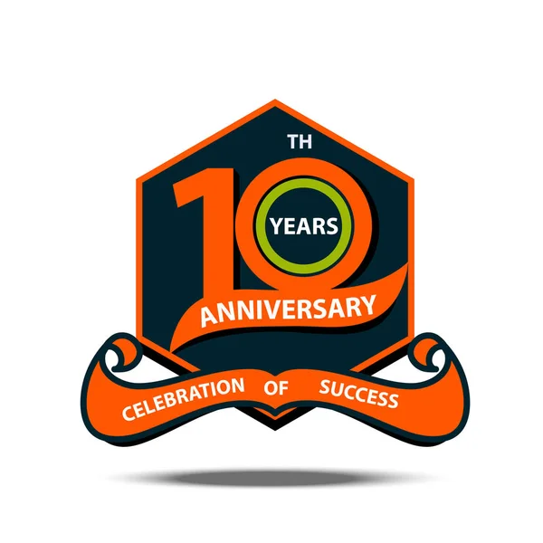 10 th anniversary sign and logo celebration