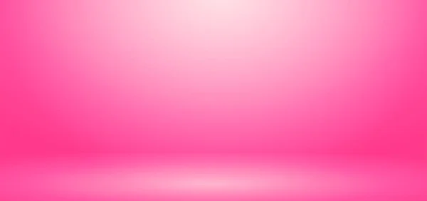 柔らかいピンクの壁のバナーとスタジオ ルームの背景 — ストック写真