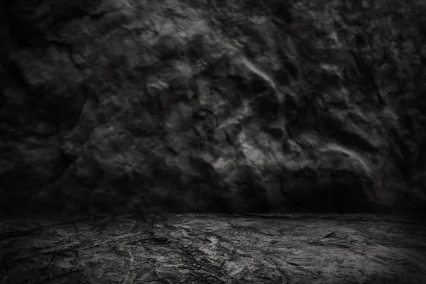 Mesa Suelo Roca Con Fondo Oscuro —  Fotos de Stock
