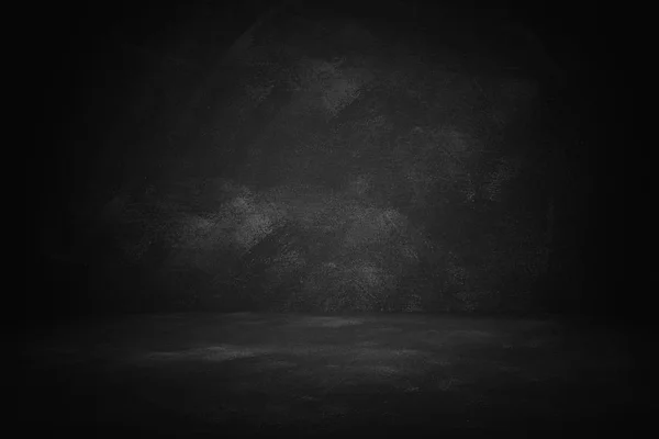 Studio negru cu tablă de cretă și textură de perete tablă backgro — Fotografie, imagine de stoc