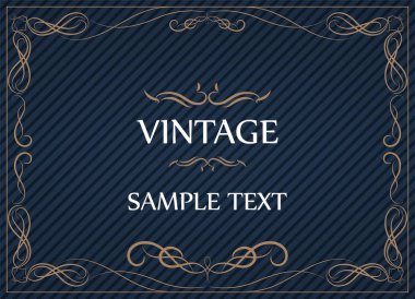 Vintage Süs Tebrik Kartı Vektör Şablonu ve retro invitatoion