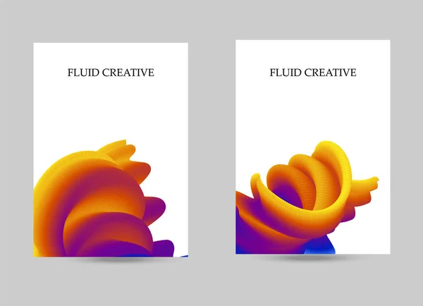 Cubierta de fluido y fondo de banner líquido — Archivo Imágenes Vectoriales