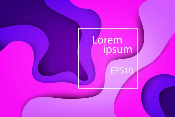 Сучасні абстрактні обкладинки, барвисті хвилі і форми рідини фіолетовий b — стоковий вектор