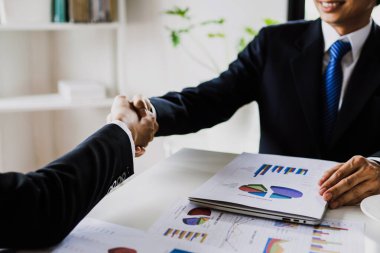 Success business, successful negotiation and partner cooperation