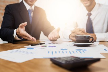 Administrator business man financial inspector planning with acc