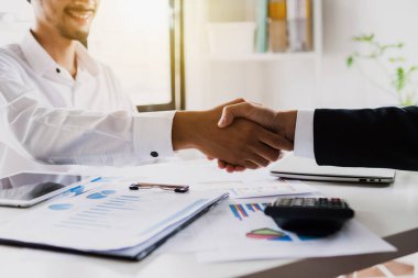 Success business, successful negotiation and partner cooperation