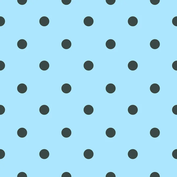 Seamless teal blue polka dot background with dark blue dots.