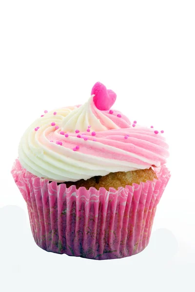 Cupcakes Coloridos Fundo Branco — Fotografia de Stock