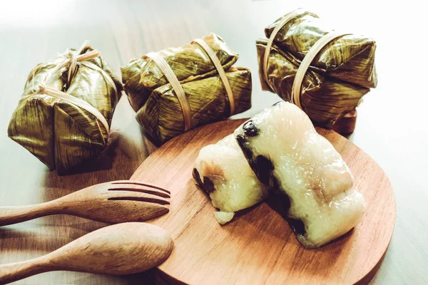 Plátanos Con Arroz Pegajoso Tailandia — Foto de Stock