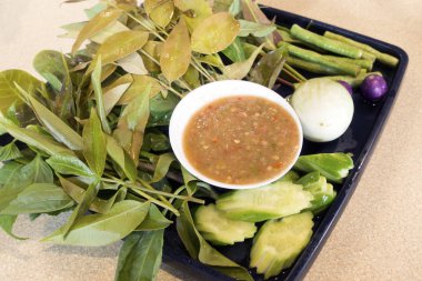 Tayland Güney taze sebze ve Chili sos