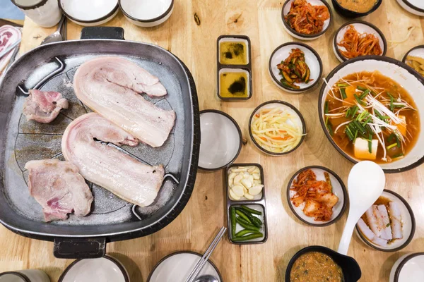 Korean style grill with side dish