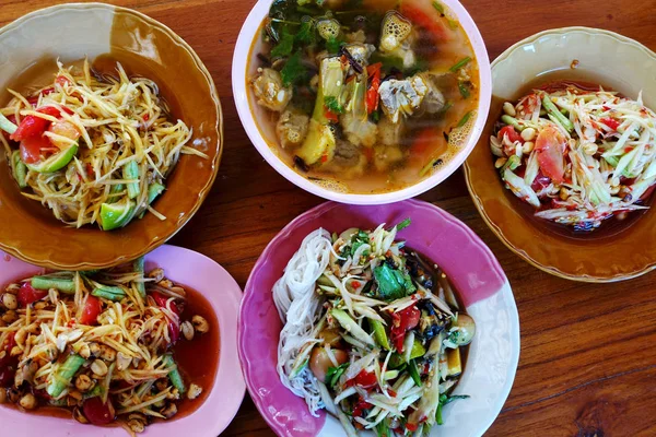 Makanan Dari Orang Thailand Timur Laut — Stok Foto
