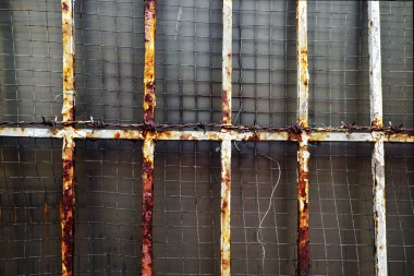 Eski çelik kafes ızgara arka plan