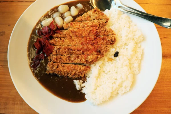 Ιαπωνική Κάρι Ρύζι Τηγανητό Χοιρινό — Φωτογραφία Αρχείου