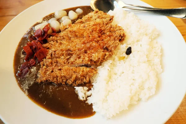 Arroz Caril Japonês Porco Frito — Fotografia de Stock