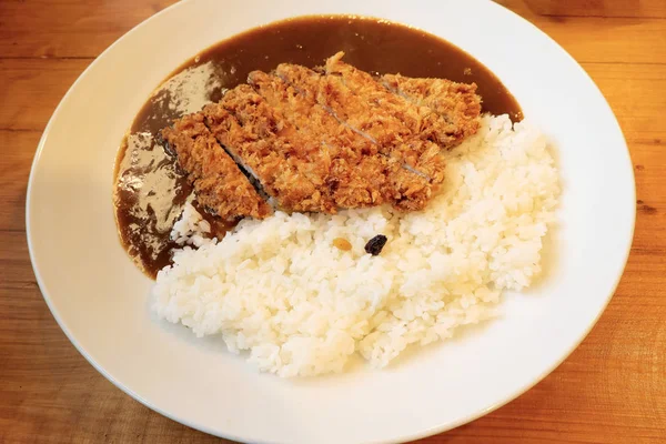 日本のカレーライス カツカレー — ストック写真