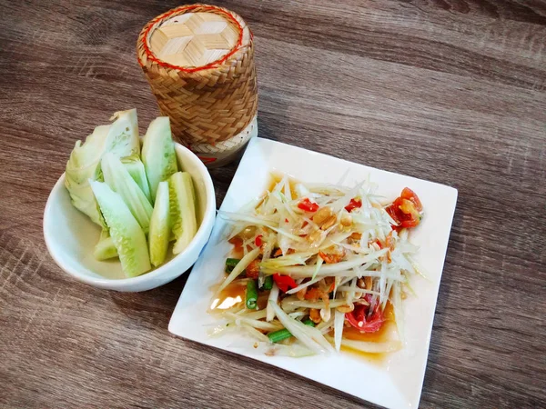 Som Tam Thai Essen — Stockfoto