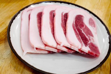 Korece tarzı ızgara yemek için domuz eti