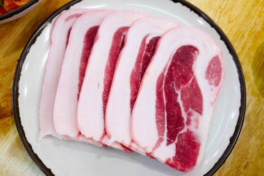 Korece tarzı ızgara yemek için domuz eti