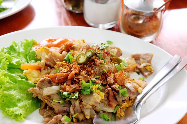 Thailand Fried Noodles Pork — Stock Photo, Image