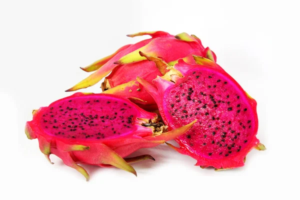 Dragon Fruit Witte Achtergrond — Stockfoto