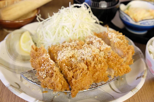 Costoletta Maiale Tonkatsu Set — Foto Stock