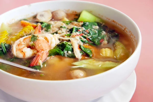 Thaise Curry Met Garnalen Groente — Stockfoto
