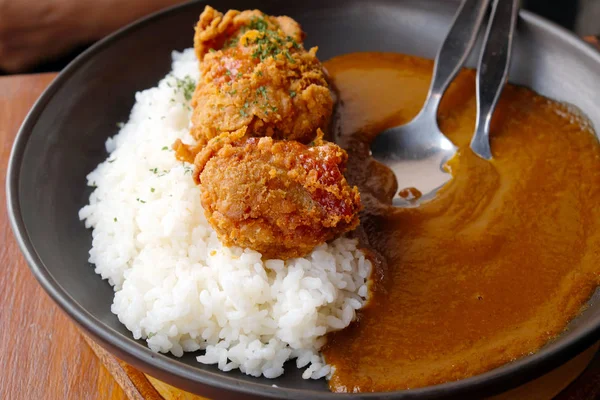 Japanischer Curryreis Gebratenes Schweinefleisch — Stockfoto