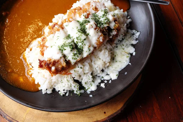 Japansk Curry Ris Stekt Fläsk — Stockfoto