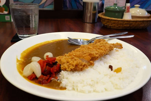 Japanischer Curryreis Gebratenes Schweinefleisch — Stockfoto