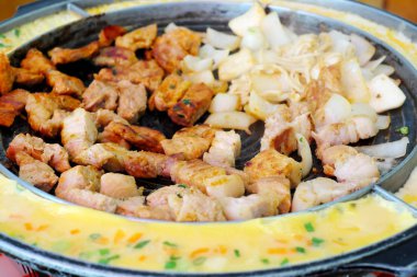 Lezzetli Kore ızgara domuz eti 