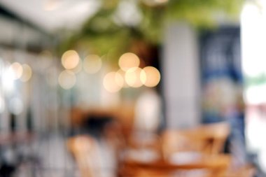 Coffee Shop bokeh ile arka plan bulanık