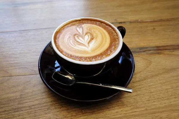 Kawa Latte Tle Drewna — Zdjęcie stockowe