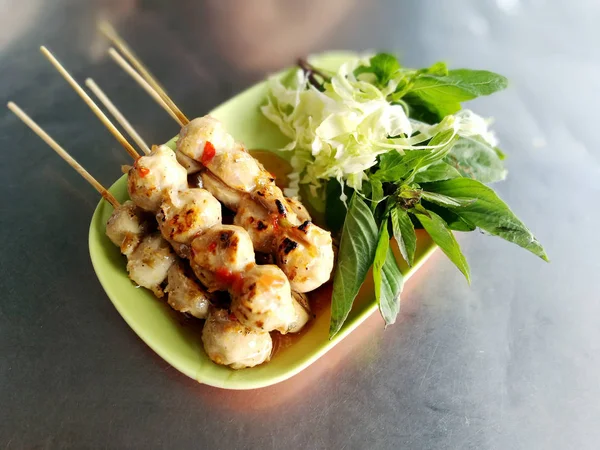 Вкусные Фрикадельки Традиционная Тайская Еда — стоковое фото