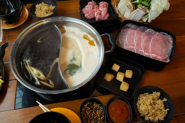 Pyszne Asian Hot Pot — Zdjęcie stockowe