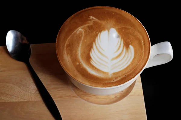 Taza Café Caliente Sobre Fondo Oscuro — Foto de Stock