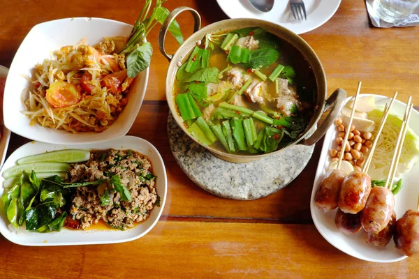 Традиционные Блюда Северо Восточного Таиланда — стоковое фото