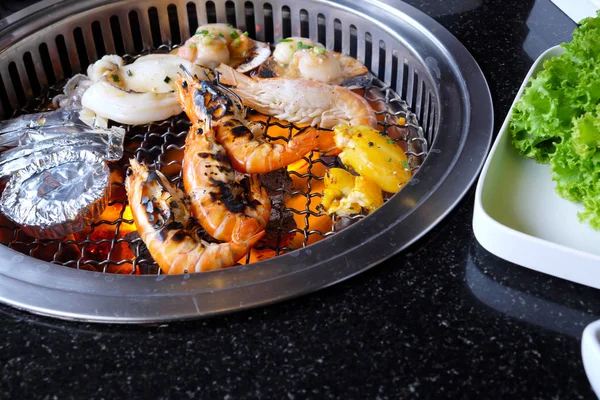 Koreanischer Stil Meeresfrüchte Gegrillt — Stockfoto