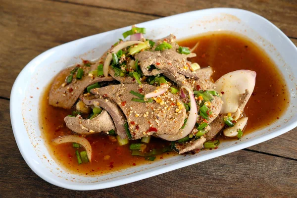 Würzige Schweineleber Aus Thailand — Stockfoto