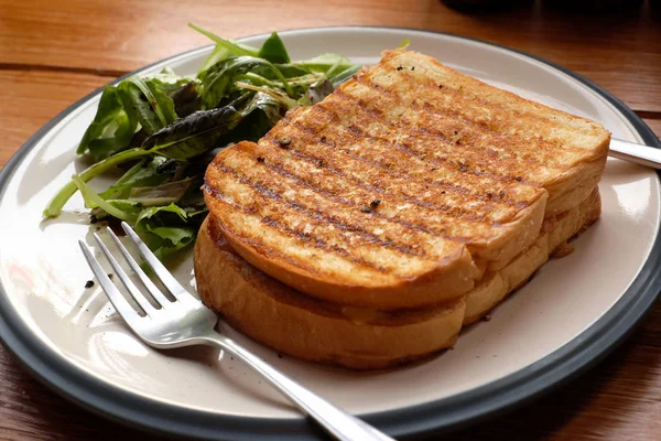 Delicious Bread Sandwiches Salad — Stock Photo, Image