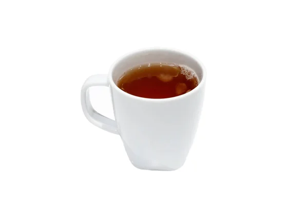 Tasse Tee Auf Weißem Hintergrund — Stockfoto