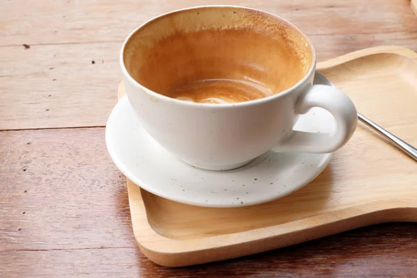 Latte Coffee Art Wooden Desk — Stock Photo, Image