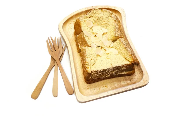 Koreanska Bean Toast Träbricka — Stockfoto