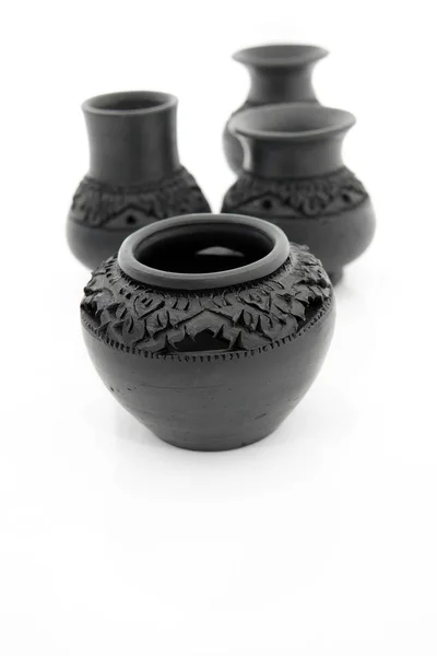 Tajski Ceramika Czarny Kolor — Zdjęcie stockowe